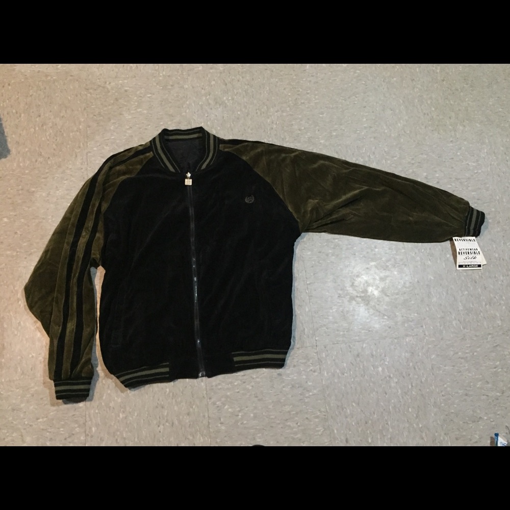 Givenchy activewear 100% silk reversible jacket
